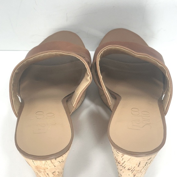 NWOB - Franco Sarto Sarti Open Toe Sandals With Cork Wedge Heel - Size 8M - Picture 5 of 8